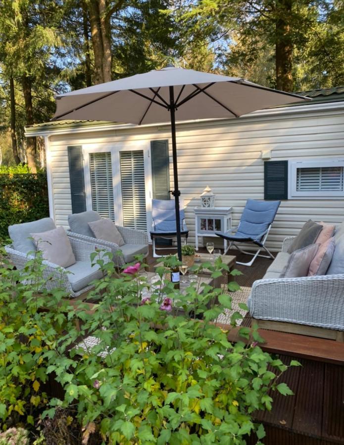 Luxe Chalet Met Prachtig Terras Op De Veluwe , Veel Privacy ホンデルロー エクステリア 写真
